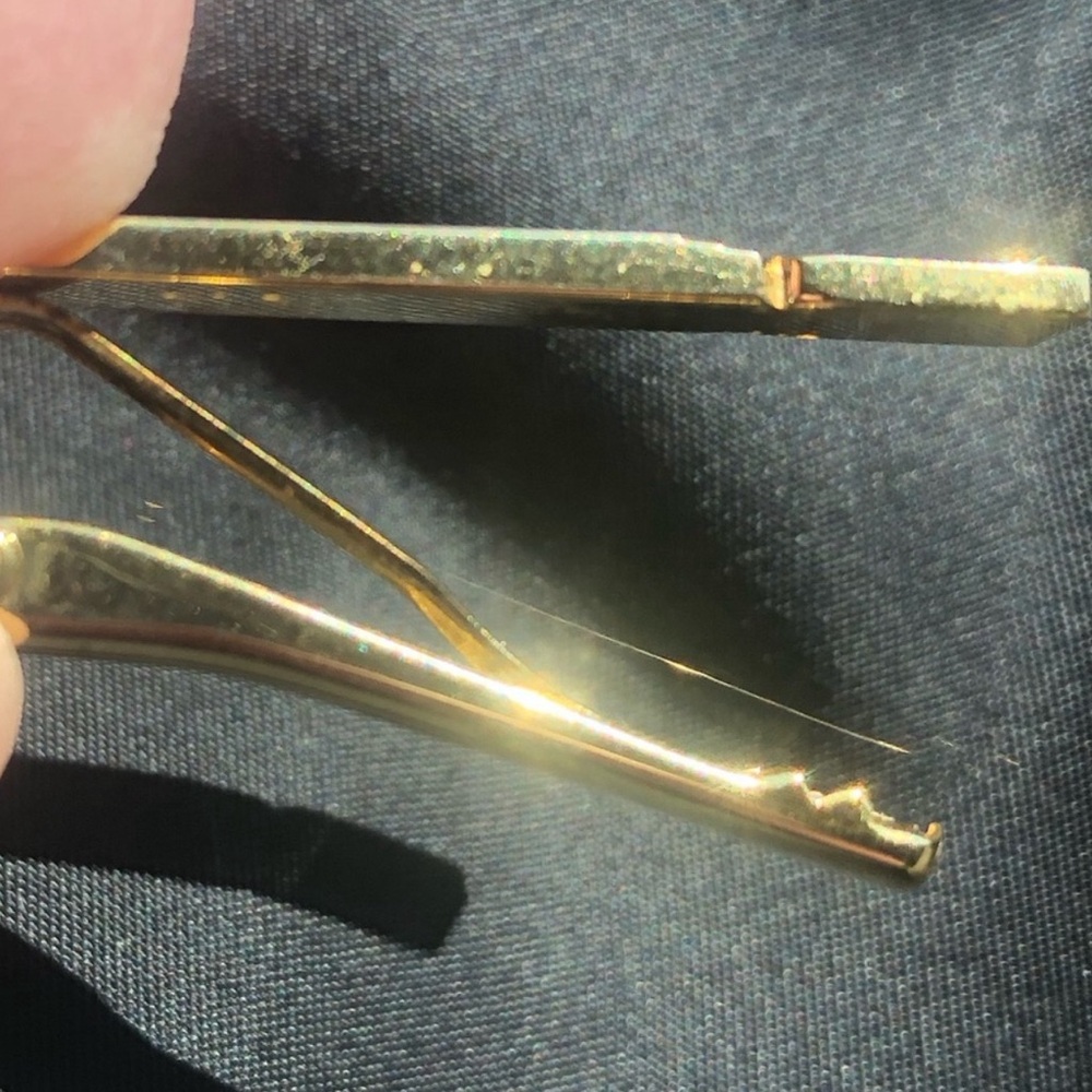 Vintage Yves Saint Laurent Two Tone Tie Clip - Picture 8 of 8